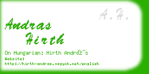 andras hirth business card